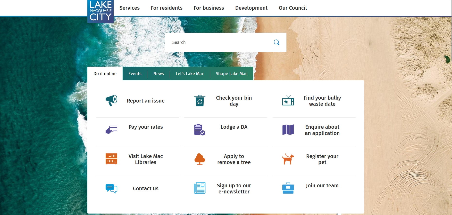 Lake Macquarie City Council — after redesign